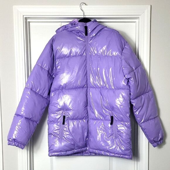 NWT WESC Vegan Purple Puffer Jacket. Size M - Picture 2 of 16